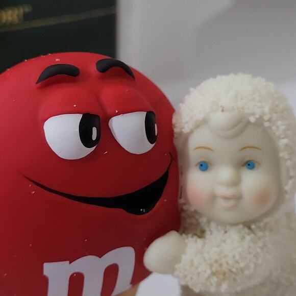 Snowbaby Figurine with Red M&M - "Red Is My Favorite Color" - Picture 3 of 12